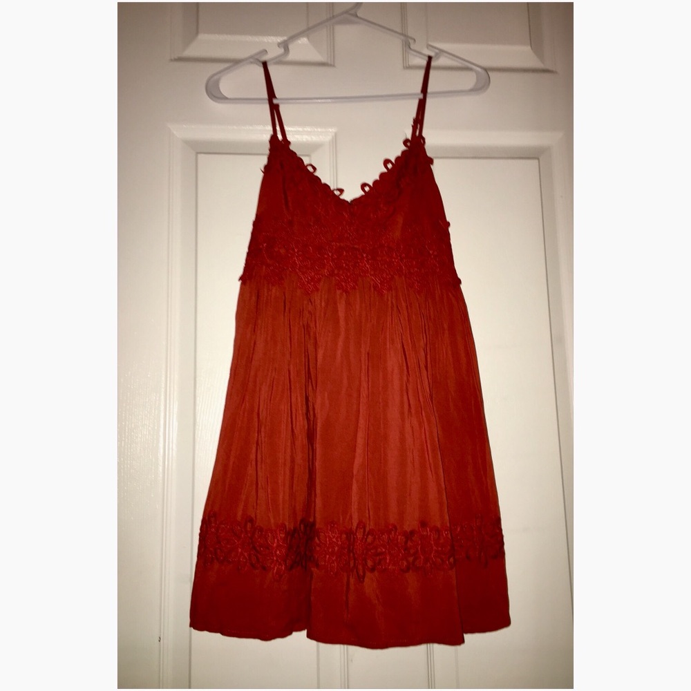 Adorable Burnt Orange Top Shop Dress